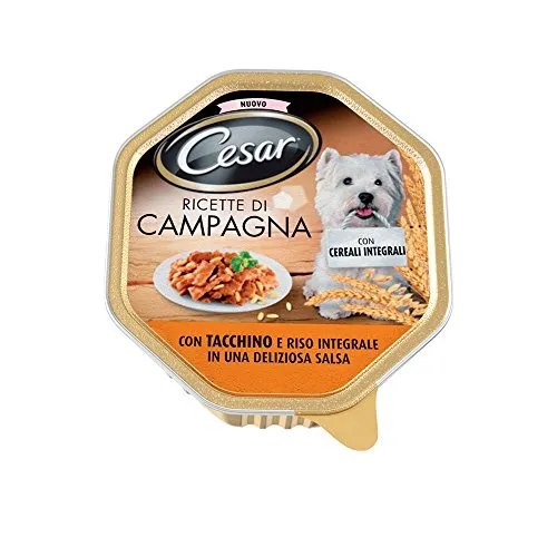 Cesar 150 gr Ricette Campagna Tacchino e Riso integrale Ricette di Campagna pollo selvaggina e verdurine