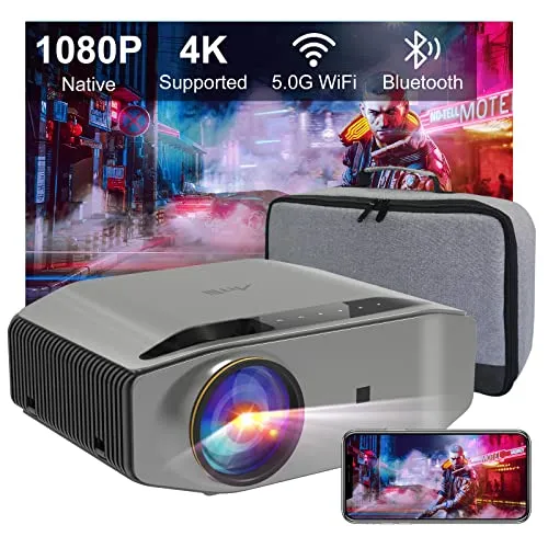Proiettore Wifi Bluetooth Videoproiettore Artlii Energen2 Proiettore Full HD 1080P Nativo Supporta 4K 340 ANSI Proiettore Per Smartphone Home Theater per iOS, Android, PPT, PS4,5