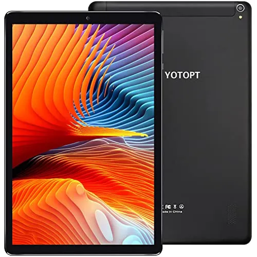 Tablet 10 Pollici YOTOPT, 64 GB Espandibili, 4 GB RAM Tablet PC 4G LTE Android 10.0 Certificato da Google GMS Tablet Pc con 3 Slot (Dual SIM + SD), GPS WIFI (Nero)