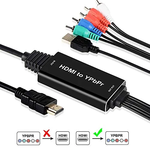 EEEKit Convertitore HDMI a YPbPr, convertitore da HDMI a RGB YPbPr R/L Supporta Adattatore convertitore Video 1080P per Laptop/Xbox/Apple TV / PS4