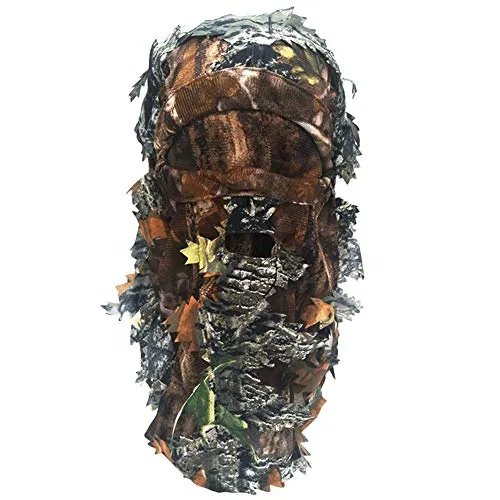 REFURBISHHOUSE Maschera Mimetica 3D Foglia Stereo Turchia Maschera da Caccia Cappello Maschera Mimetica Passamontagna Woodland Maschera Integrale CS