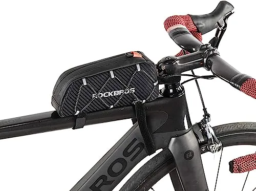 ROCKBROS Borsa Telaio Bici Impermeabile, Borsello da Manubrio Tubo Anteriore per MTB Bicicletta da Corsa, Facile Installazione Anti-graffio Ultra-Leggero Riflettente Carina 1L