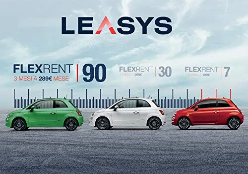 Pass di accesso all'offerta Leasys FlexRent 90. Noleggio auto di durata 90 giorni (rinnovabili)