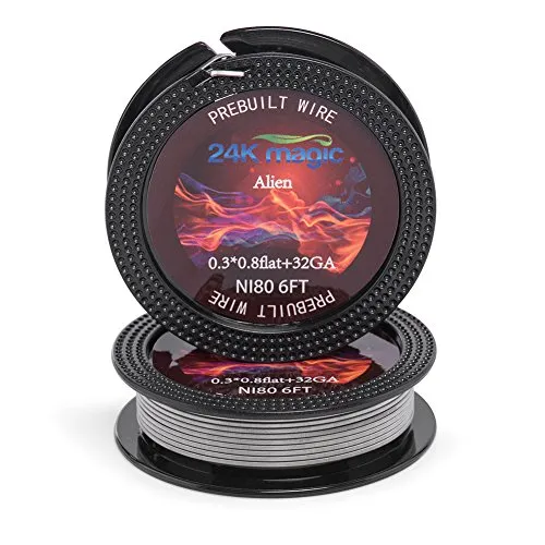 Ni 80 fili di bobina Vape fai da te 6 tipi di manometro AWG per fai da te Vape Users-6ft bobina (0.3 * 0.8flat+32ga)-Alien Ni80