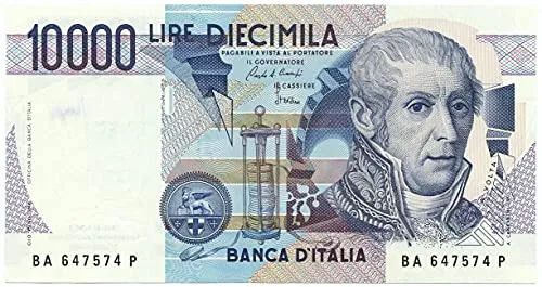 Cartamoneta.com 10000 Lire Banca d'Italia Alessandro Volta Lettera A 19/09/1984 FDS