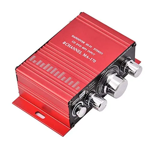 Lazmin112 Mini Amplificatore Audio Domestico, Adattatore Audio Portatile HiFi per Ricevitore Stereo HiFi Surround a Doppio Canale Portatile per Auto