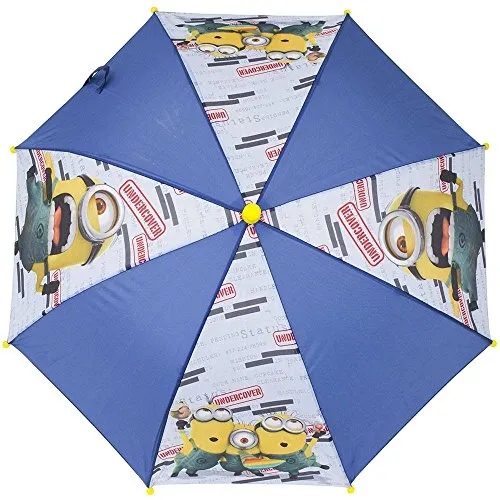 Minions ombrello da bambino in pvc con Stuart Kevin Tom e Carl. Ombrello para pioggia e para sole.
