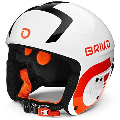 Briko (ZIOIO) Vulcano FIS 6.8-Fluid MIMPACT, Helmets Unisex – Adulto, 913S White Black Orange, 58