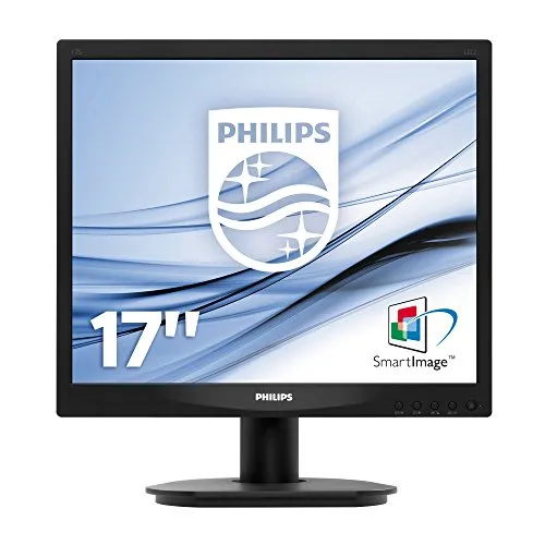 Philips 17S4LSB Monitor 17" LED, Formato 5:4, Risoluzione 1280 x 1024, 5 ms, DVI, VGA, Attacco VESA, Nero