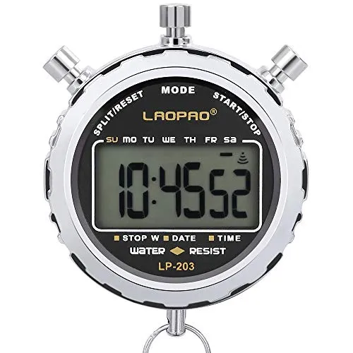 LAOPAO Melt cronometro, Display Digitale 1/100 Secondi Precision Outdoor Metallo elettronico Digitale cronografo Timer per Basket Calcio Baseball Sport Outdoor