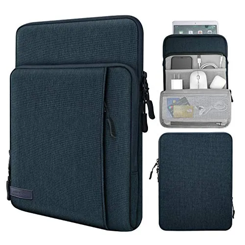 MoKo Custodia Protettiva Sleeve Tablet da 9-11 inch con Tasca Laterale, Chiusura Cerniera, Accessori Tablet, Sleeve Protettiva per iPad Air 3 10.5, iPad 10.2 2019, iPad PRO 10.5 - Indaco