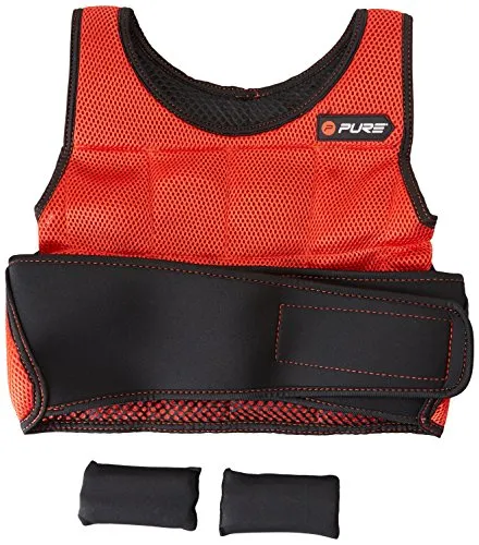 Pure2Improve P2I100140, Gilet con Pesi Unisex-Adulto, Rosso/Nero, Taglia Unica