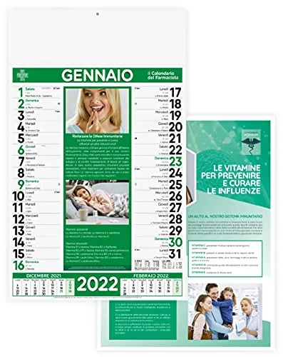 100 calendari calendario 2022 farmacia stampa personalizzata adesiva logo