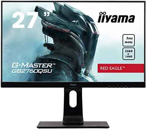 iiyama GB2760QSU-B1 68,58 cm (27") Monitor (VGA, HDMI, 1ms Tempo di risposta, 25"60 x 1440, Regolabile in altezza) Nero
