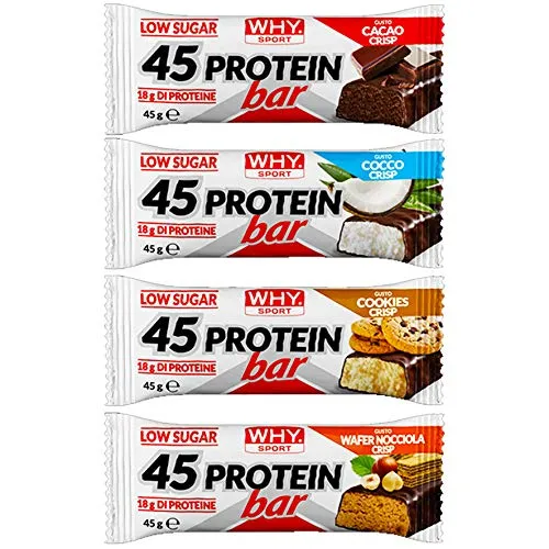 WHY SPORT 45 Protein bar - Barretta proteica gusto Wafer alla nocciola