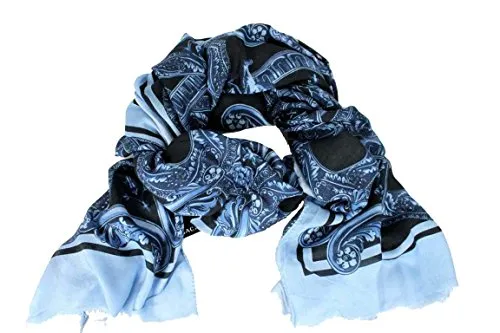 Versace BO198 - Sciarpa da donna, in confezione regalo, colore: blu
