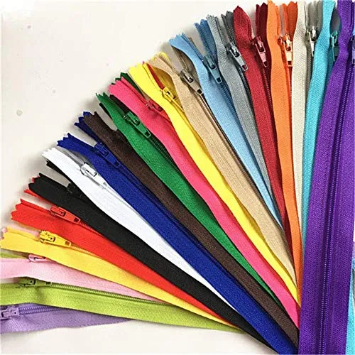 Wkxfjjwzc 40PCS mix 60 cm (59,9 cm) in nylon bobina cerniere Tailor Craft Fogna Crafter & Fgdqrs (20 colori)