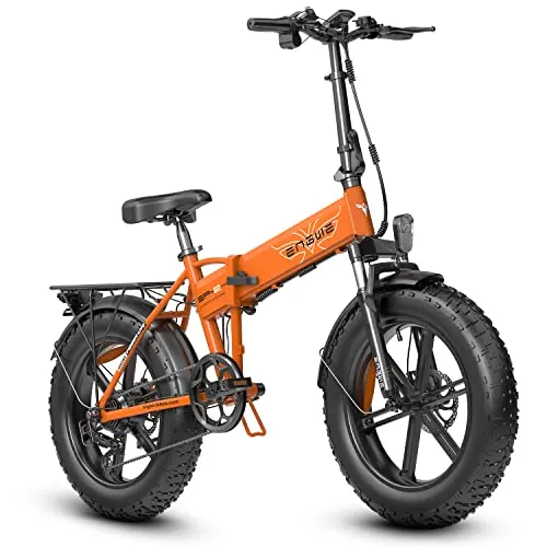 Fafrees Bicicletta Elettrica Pieghevole da 48 V 13 Ah Batteria Rimovibile per Adulti Bici Elettrica da neve da Spiaggia, Bici Elettriche da Montagna da Città (arancia)