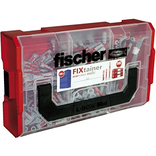 FISCHER fixtainer – Duo Power/duotec assortimento | tasselli Ø 6 mm e 8 mm, 200 pezzi in valigetta