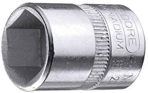 Gedore inserto per chiave a bussola esagonale 20 DIN3124, 1/4 pollici, quadrato, 14 mm, 1 pezzo, 6166720