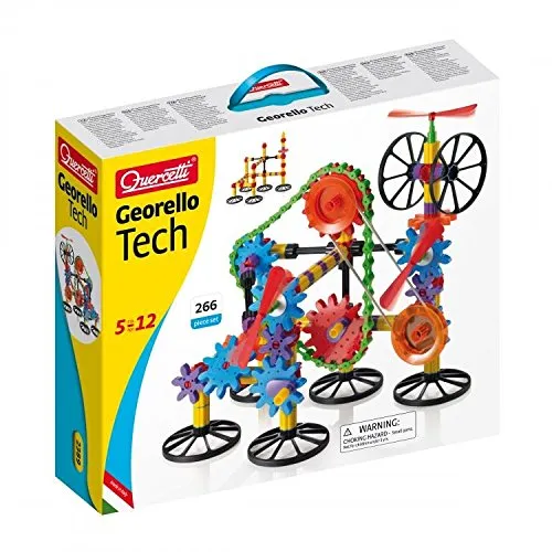 Quercetti Georello Tech 266 Piece Building Gears Ages 5-12 Years
