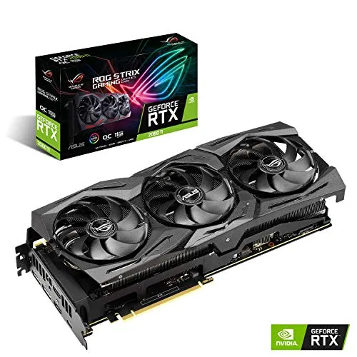 ASUS Asus ROG Strix GeForce RTX 2080 Ti OC Edition 11 GB GDDR6, Scheda Video Gaming, LED RGB, Aura Sync e Dissipatore Triventola per Gaming 4K e VR