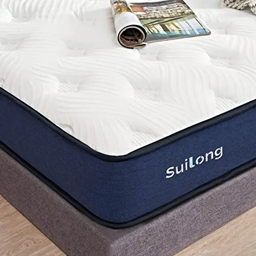 SuiLong Materasso Molle insacchettate Memory Foam in Gel Fresco, 5 Zone Ortopedico Ergonomico Antiacaro Antibatterico Traspirante Schiuma, Materassi Matrimoniale 160x200 Altezza 25 cm in Scatola