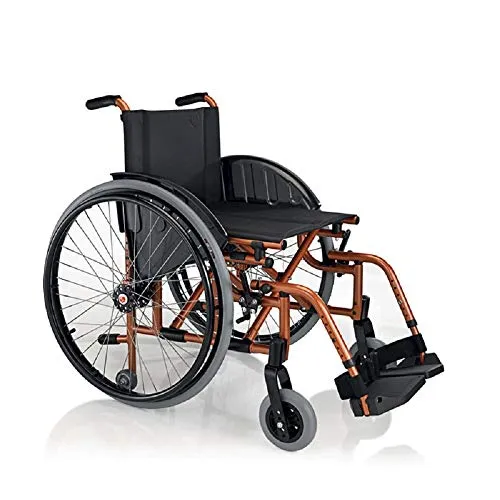 SEDIA A ROTELLE/CARROZZINA DISABILI AD AUTOSPINTA SUPERLEGGERA - DOPPIA CROCIERA - Dim. Seduta 44 Cm. - Surace Mod. Eureka SC