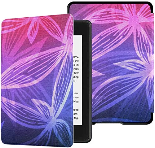 Nuova custodia in tessuto resistente all'acqua Kindle Paperwhite (decima generazione, versione 2018), custodia per tablet elegante naturale rosso blu scuro