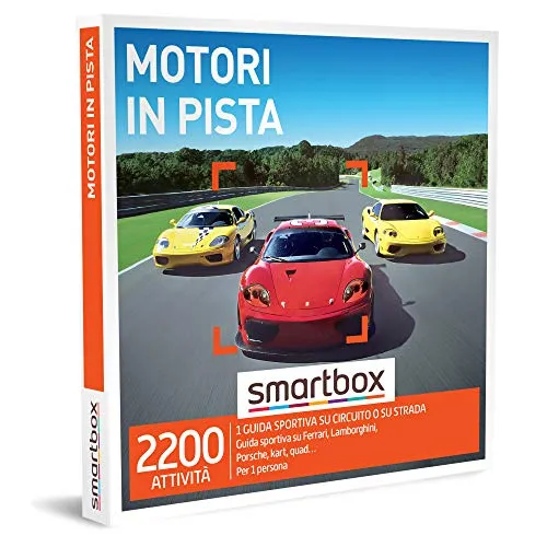 smartbox - Cofanetto Regalo Motori in Pista - Idea Regalo per Lui - 1 attività di Guida Sportiva per 1 Persona