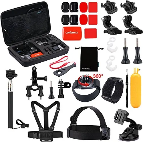 Luxebell, kit di accessori per AKASO EK5000 EK7000 4K WiFi Action Camera Gopro Hero 8 7 6 5/Session 5/Hero 4/3+/3/2/1, 30 in 1