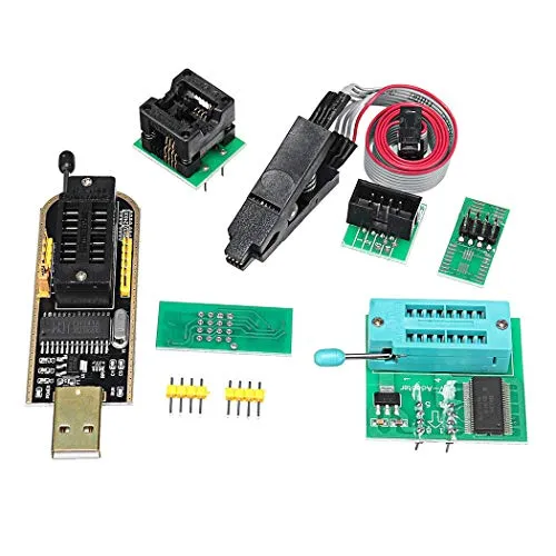 Fansport 4PCS Programmatore USB BIOS EEPROM Set Forniture di Programmazione Professionale CH341A