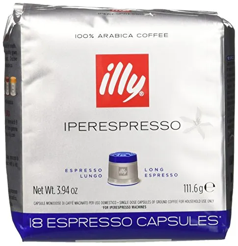 illy - Caffè Espresso In Capsule Iperespresso Lungo - 6 confezioni da 18 capsule (tot 108 Capsule)