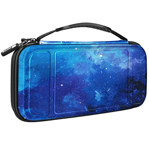 FINTIE Custodia per Nintendo Switch - [Antiurto] Portatile di Borsa Protettiva con 10 Titolari per Schede di Gioco & Tasca Interna per Nintendo Switch Console Joy-con & Accessori, Starry Sky