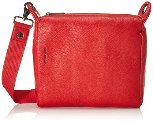 Mandarina Duck Mellow Leather, Borsa a Tracolla Donna, Rosso (Flame Scarlet), 26x24x10 (L x H x W)