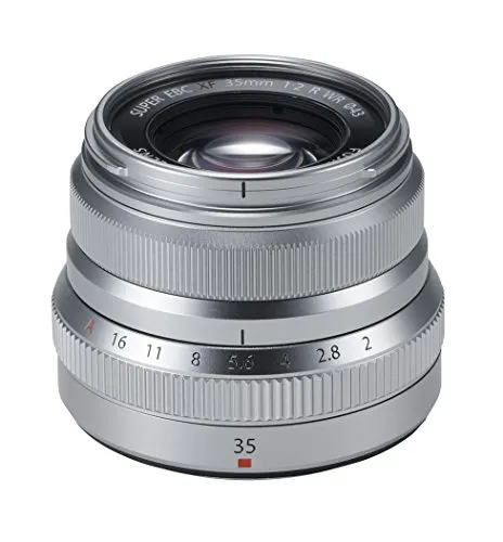 Fujifilm FUJINON XF 35mm F2 R WR Obiettivo 35mm, f/2, Resistente Intemperie, Attacco X Mount, Argento