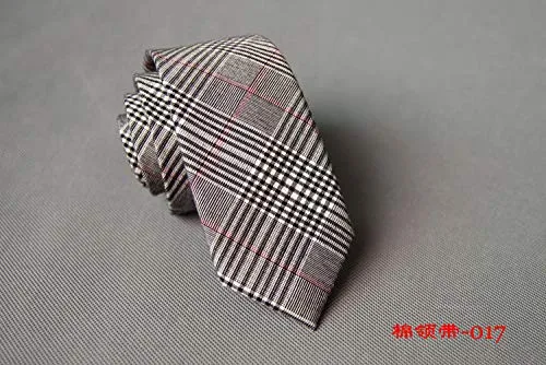 zhouzhou666 Cravatte di Cotone da Uomo in Cotone a Quadri Casual Casual Stretto stretto-210395