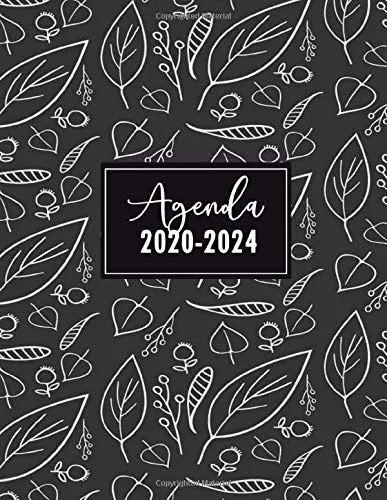 Agenda 2020-2024: Agenda Settimanale Floreale per 5 Anni | Agenda giornaliera, Formato A4, 21x27 cm | Agenda Pianificatore Settimanale 54 Mesi | Copertina Flessibile