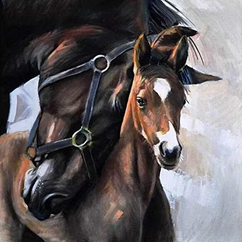 Ukerdo Parete Artistico Fatto a Mano Pittura Diamante di Numero Kit DIY Cavallo Quadro Ricamo Trapano Completo Casa Decorazione