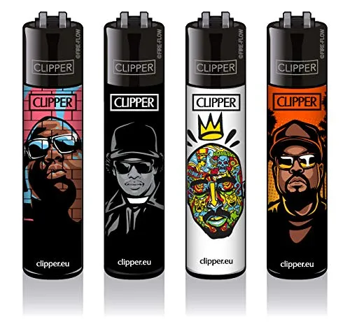 Clipper® - Set di 4 accendini Hip Hop Legends