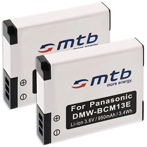 2x Batterie DMW-BCM13 per Panasonic Lumix DMC-FT5/TZ55, TZ60, TZ61/ZS35, zs40. vedere elenco.