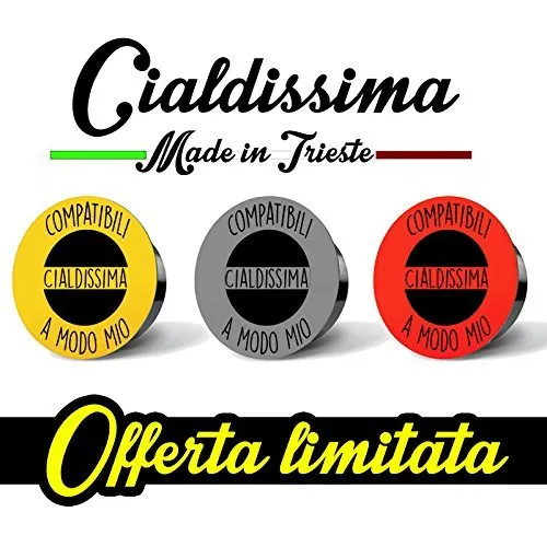 100 CAPSULE Caffè Cialdissima compatibili LAVAZZA A MODO MIO! LINEA ESPRESSO BAR! TRE GUSTI MISTI!