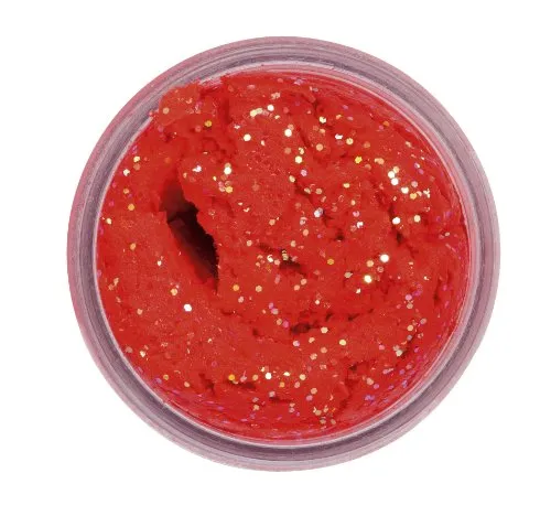 Berkley Powerbait, Esca per trote, odore naturale, Rosso (Salmon Egg Red Glitter), confezione 50 g