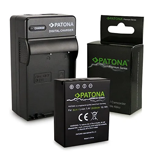 PATONA Premium Batteria BLH-1 completamente decodificato con Caricabatteria compatibile con Olympus OM-D EM-1 Mark2 E-M1X