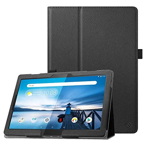 FINTIE Custodia Cover per Lenovo Tab M10 (TB-X605L TB-X605F)/M10 HD(TB-X505L TB-X505F)/P10(TB-X705F), Slim Fit Folio Case per Lenovo Tab M10/P10 10,1 Pollici Tablet-PC, Nero