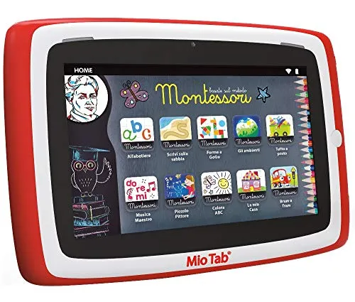 Liscianigiochi-Mio Tab 7" Preschool 2019 Tablet per Bambini, Colore Rosso, 7", 77373