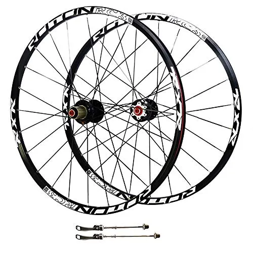 CHUDAN 26/27.5 in Set di Ruote Biciclette Ruote Bici Ibride Fibra di Carbonio Ultraleggera Freno A Disco Cerchioni MTB A Doppia Parete, Rilascio Rapido Ruote per 24H 9/10/11 di velocità - 952G,27.5in