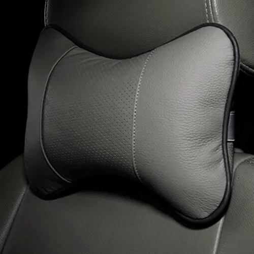 Jiobapiongxin Universal Solid Bone Shape Headrest Pillow Breathable PU Leather Cloth Car Head Neck Rest Cushion Auto Interior Accessories JBP-X