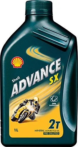 Shell 070.00000000003939 Olio Advance, Sx2, Lubrificanti Moto Scooter, 1 lt, Naturale