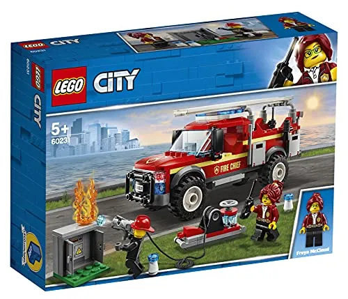 LEGO City Town Fuoristrada dei Vigili del Fuoco con Autopompa e Cannone ad Acqua, Giocattoli per Bambini dai 5 Anni in su, 60231